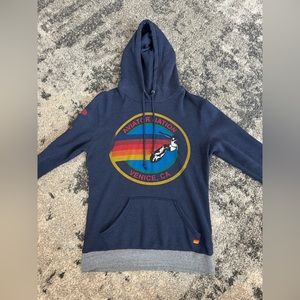 Navy and gray aviator nation hoodie with logo - unisex